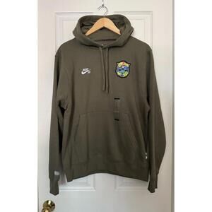 Nike SB Men’s S Fleece Pullover Hoodie Olympic Agnostic Olive Green FZ4098-222